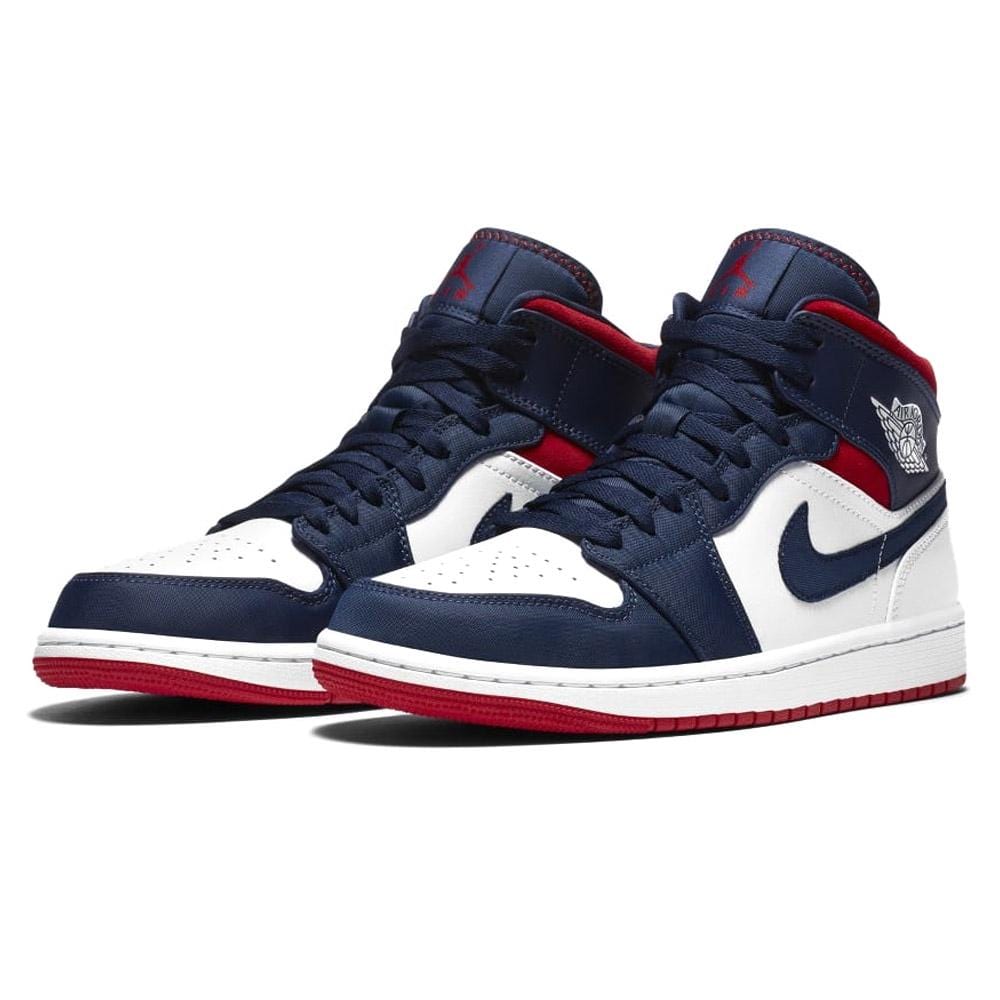 Exclusive Air Jordan 1 Mid SE “Olympic USA” — UK 3 | EU 35.5 | US 3.5 — Back View