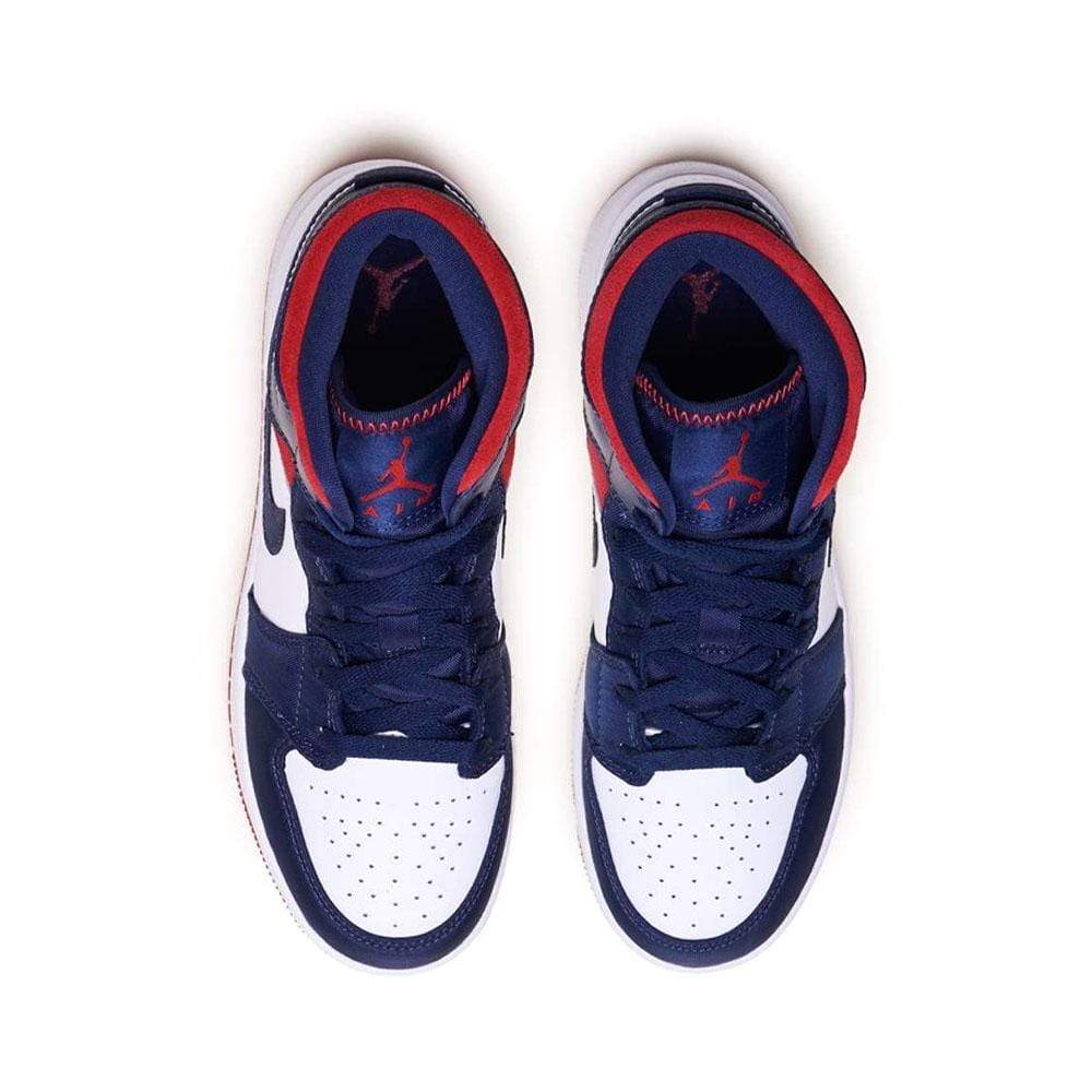 Exclusive Air Jordan 1 Mid GS 'USA Olympic' — UK 13.5 | EU 32 | US 1Y — Top View