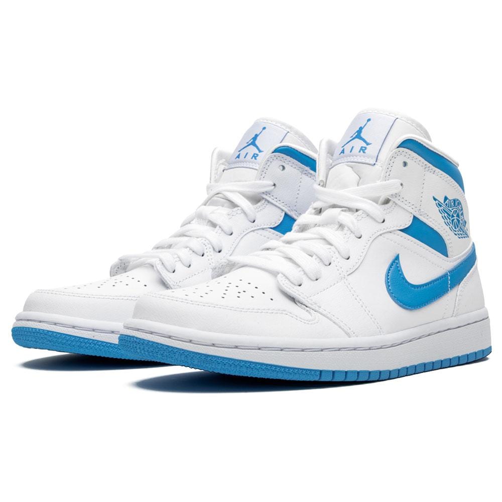 Exclusive Air Jordan 1 Wmns Mid 'UNC' White Carolina Blue — UK 2.5 | EU 35.5 | US 5 — Back View
