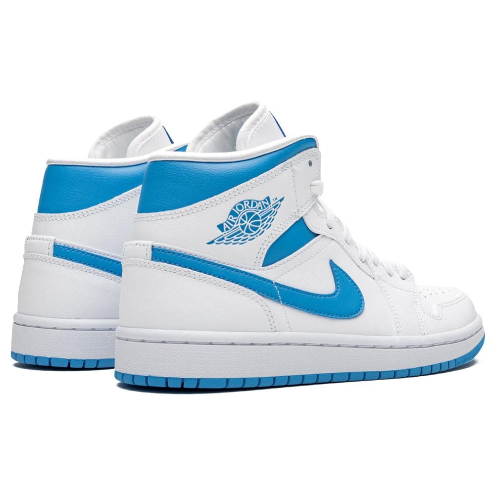 Exclusive Air Jordan 1 Wmns Mid 'UNC' White Carolina Blue — UK 2.5 | EU 35.5 | US 5 — Side View