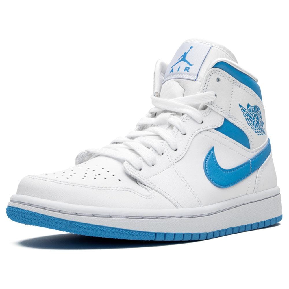 Exclusive Air Jordan 1 Wmns Mid 'UNC' White Carolina Blue — UK 2.5 | EU 35.5 | US 5 — Top View