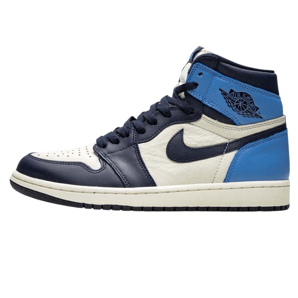 Exclusive Air Jordan 1 Retro High OG 'Obsidian' UNC — UK 3 | EU 35.5 | US 3.5 — Front View