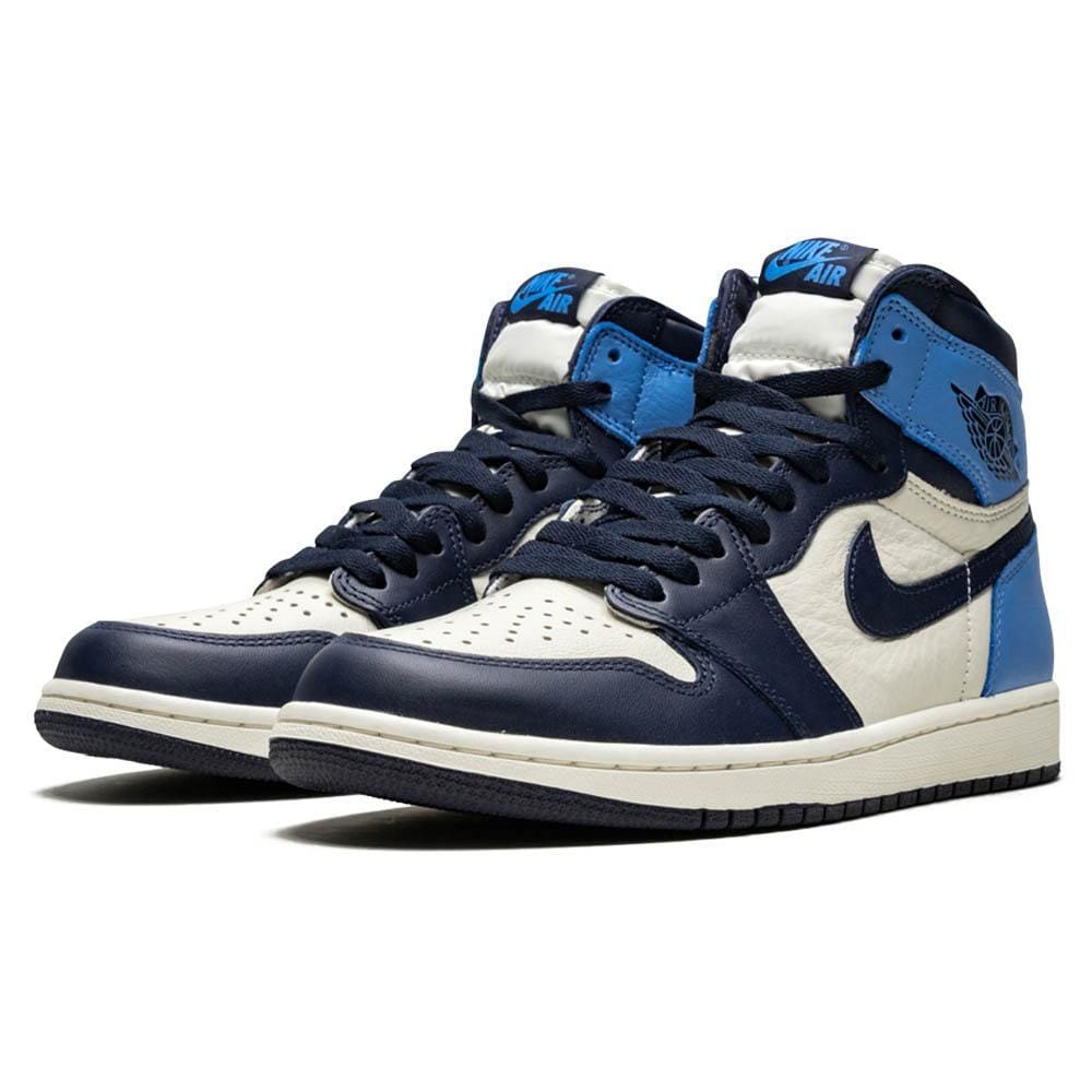 Exclusive Air Jordan 1 Retro High OG 'Obsidian' UNC — UK 3 | EU 35.5 | US 3.5 — Side View