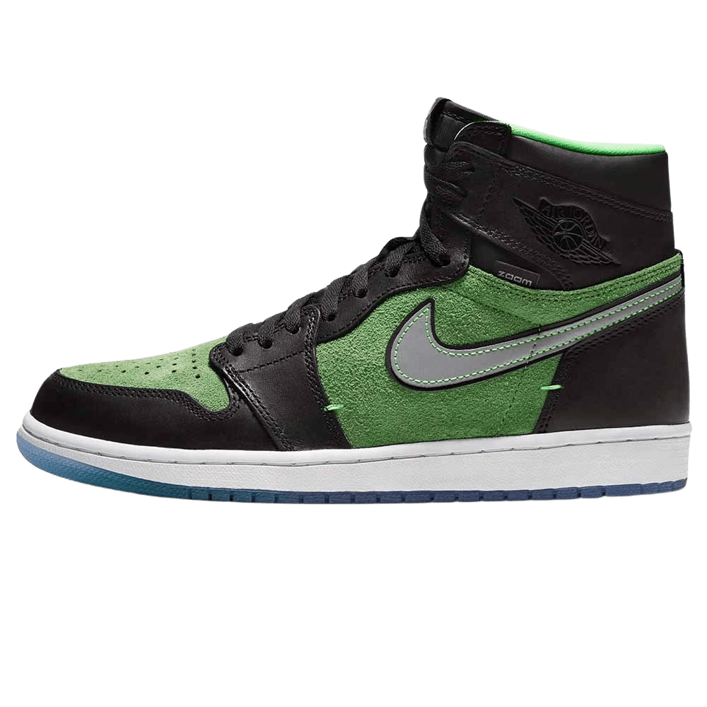 Exclusive Air Jordan 1 High Zoom 'Rage Green' — UK 3 | EU 35.5 | US 3.5 — Front View