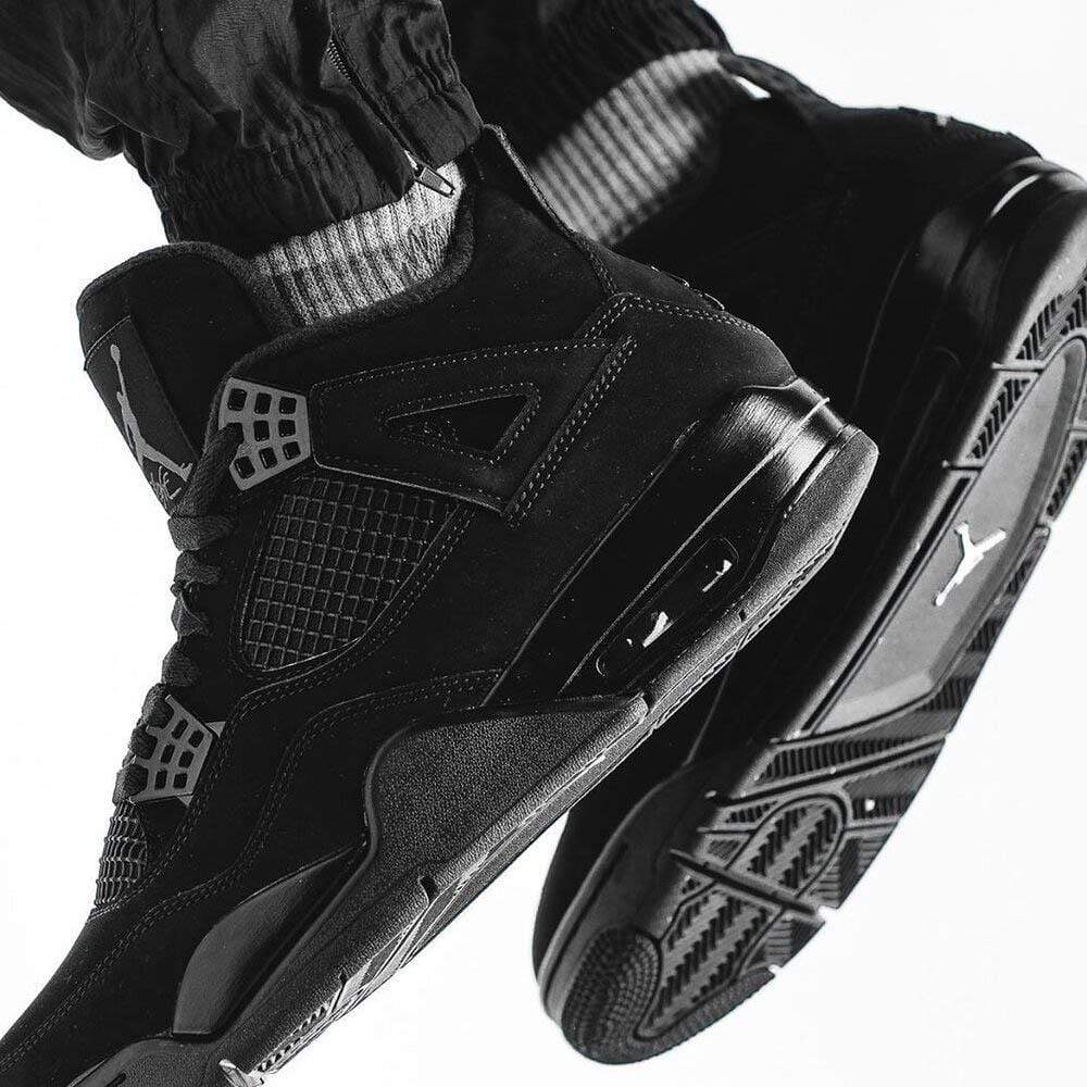 Exclusive Air Jordan 4 Retro 'Black Cat' 2020 — UK 3 | EU 35.5 | US 3.5 — Detail View
