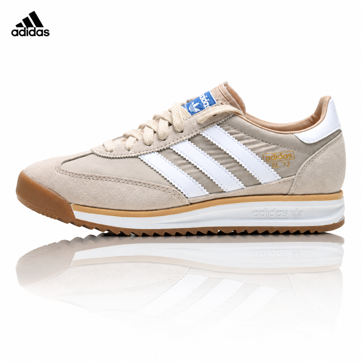 Exclusive Adidas SL 72 RS Retro Lifestyle Sneakers — EU 36 / US M4 / W5.5 / 23CM — Front View