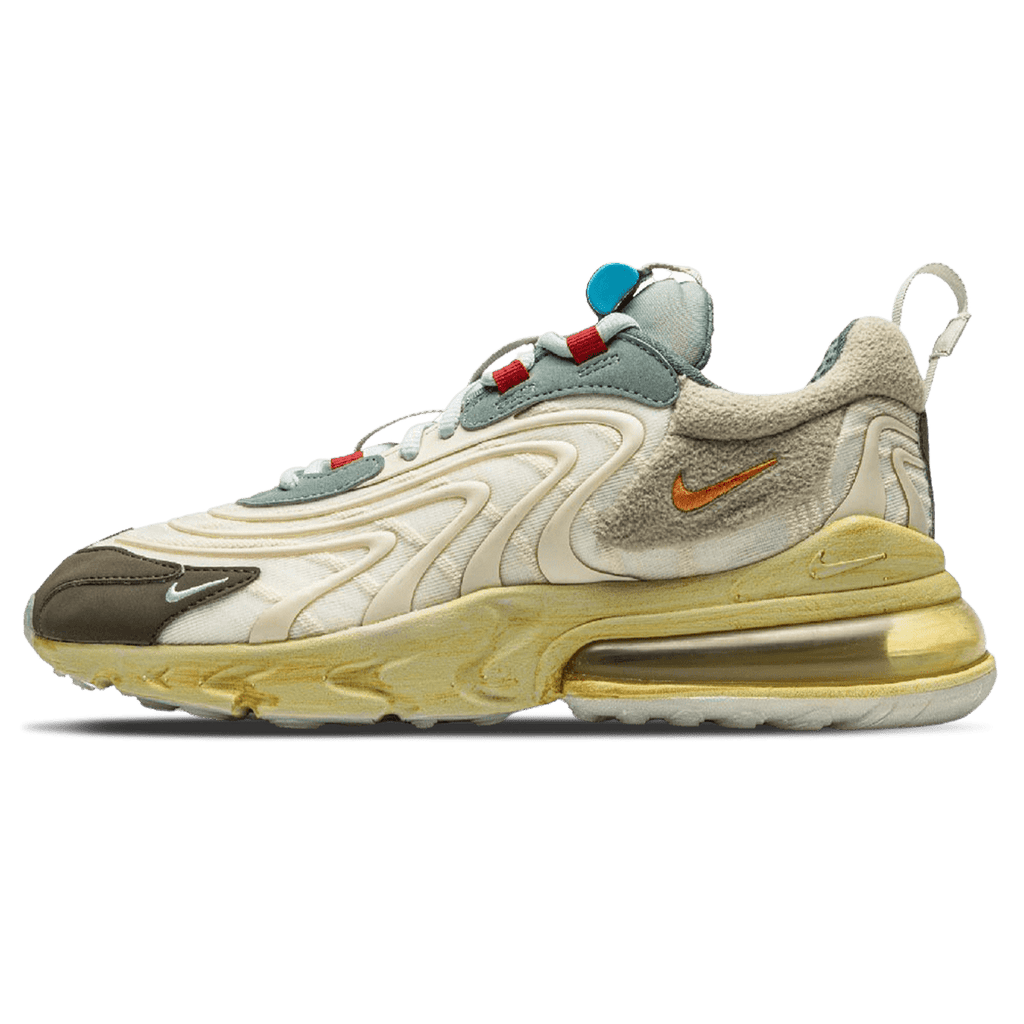 Exclusive Travis Scott x Nike Air Max 270 React ENG 'Cactus Trails' — UK 3 | EU 35.5 | US 3.5 — Front View