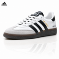 Exclusive Adidas Originals Spezial White Black Gum Leather Sneakers — EU 36 / US M4 / W5.5 / 23CM — Front View