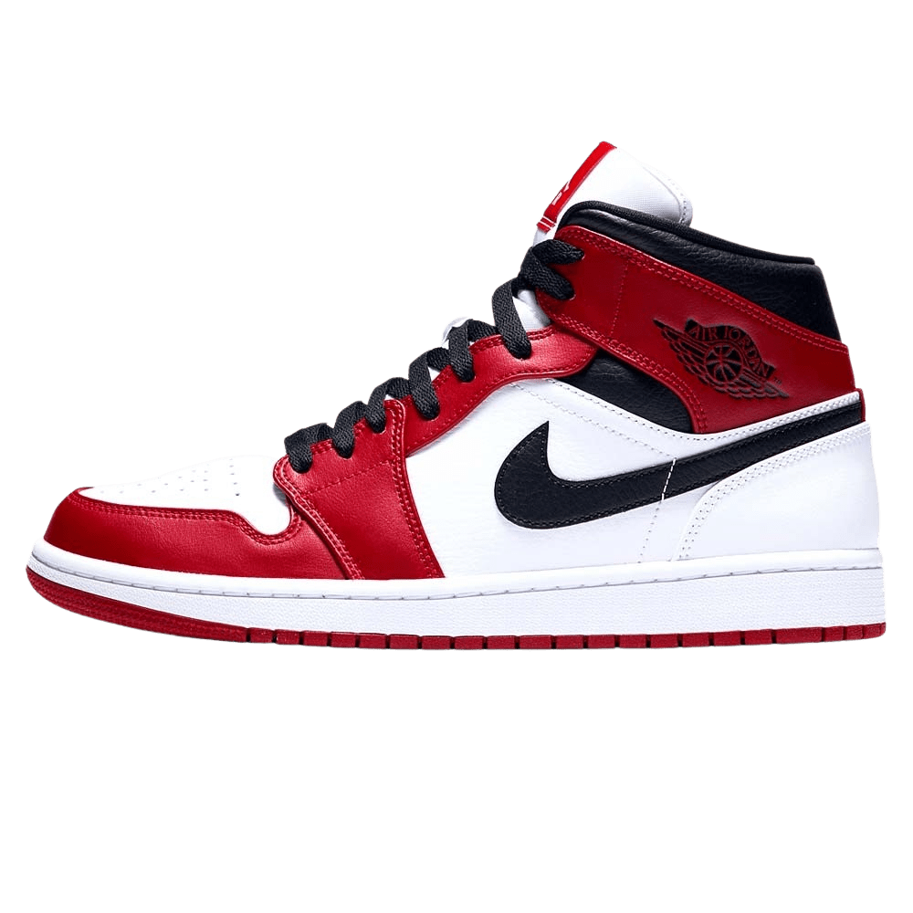 Exclusive Air Jordan 1 Mid 'Chicago' 2020 — UK 3 | EU 35.5 | US 3.5 — Front View