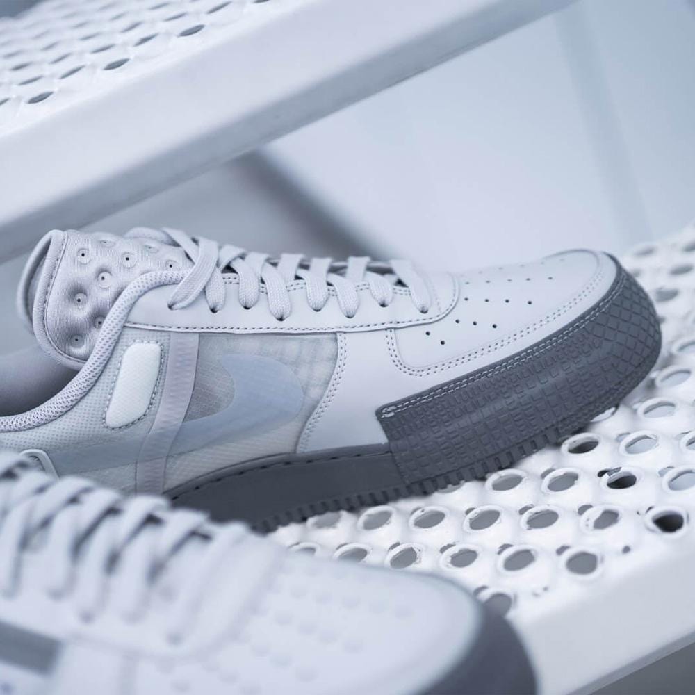 Exclusive Nike Air Force 1 Type 'Grey Fog' — UK 3 | EU 35.5 | US 3.5 — Lifestyle View