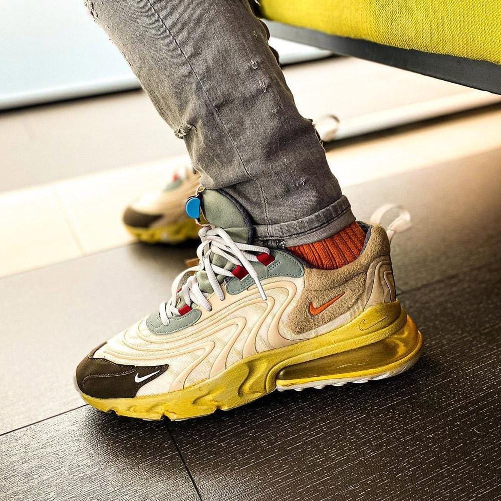 Exclusive Travis Scott x Nike Air Max 270 React ENG 'Cactus Trails' — UK 3 | EU 35.5 | US 3.5 — Alternate View 7