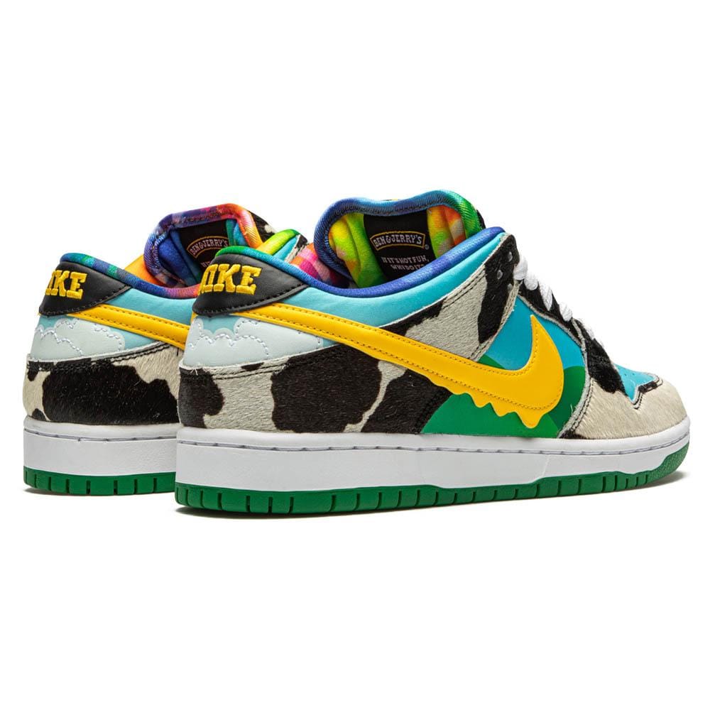 Exclusive Ben & Jerry x Nike SB Dunk Low Chunky Dunky — UK 3 | EU 35.5 | US 3.5 — Back View