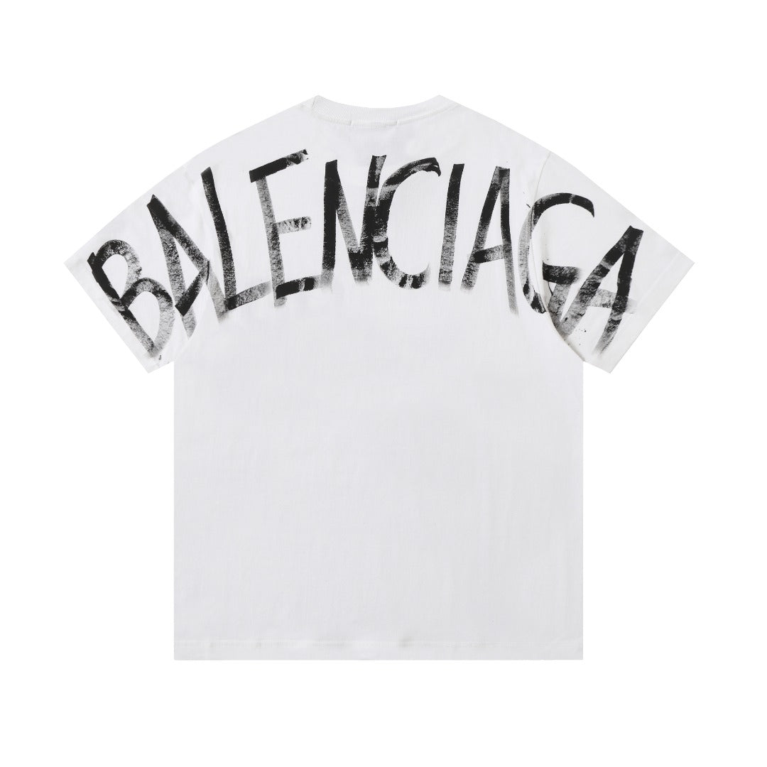Exclusive Balenciaga Classic Loose Fit T-shirt — Black — Size XS — Back View
